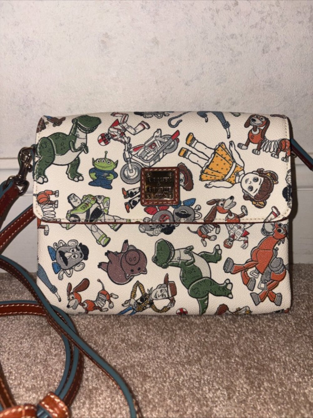 Disney Parks Dooney & Bourke Pixar Toy Story 4 Crossbody Purse Bag Woody, Buzz